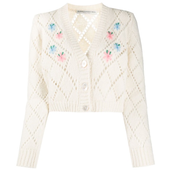 NWT Alessandra Rich Cropped Cardigan - Picture 3 of 6